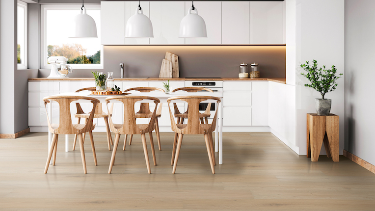 modern white cabinets in a minimalist kitchen